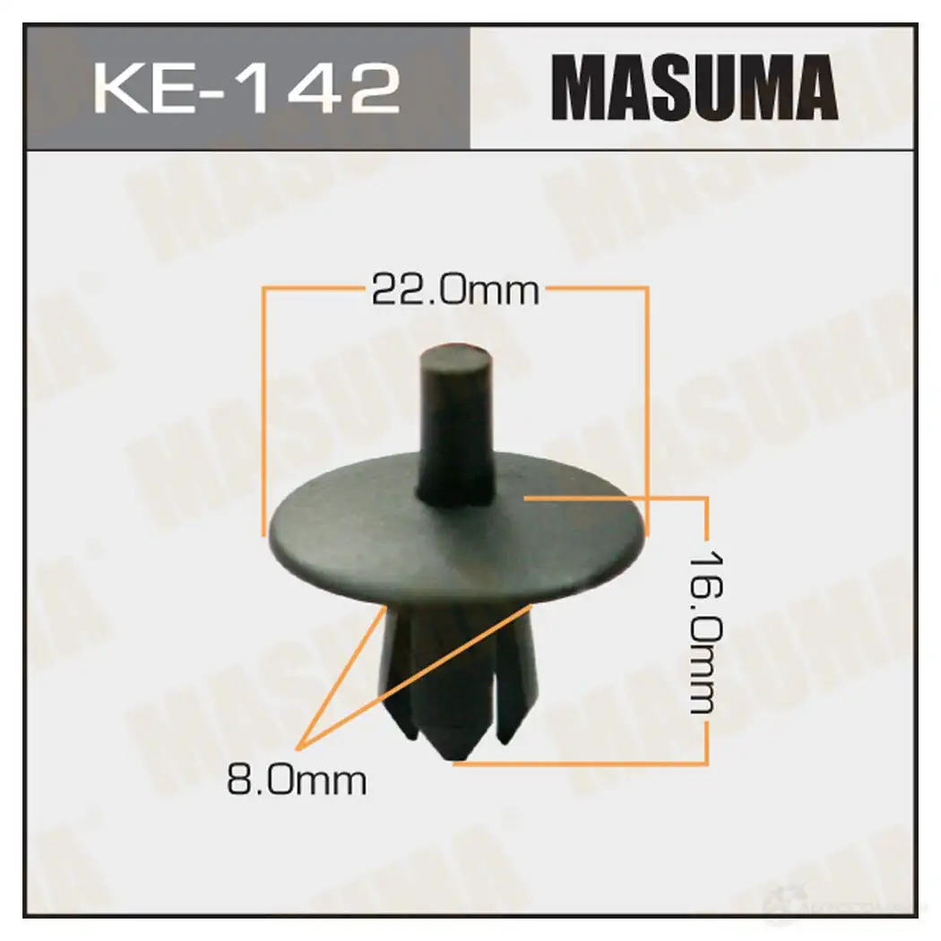 Клипса пластиковая MASUMA 62 JTWW 1422886828 KE-142