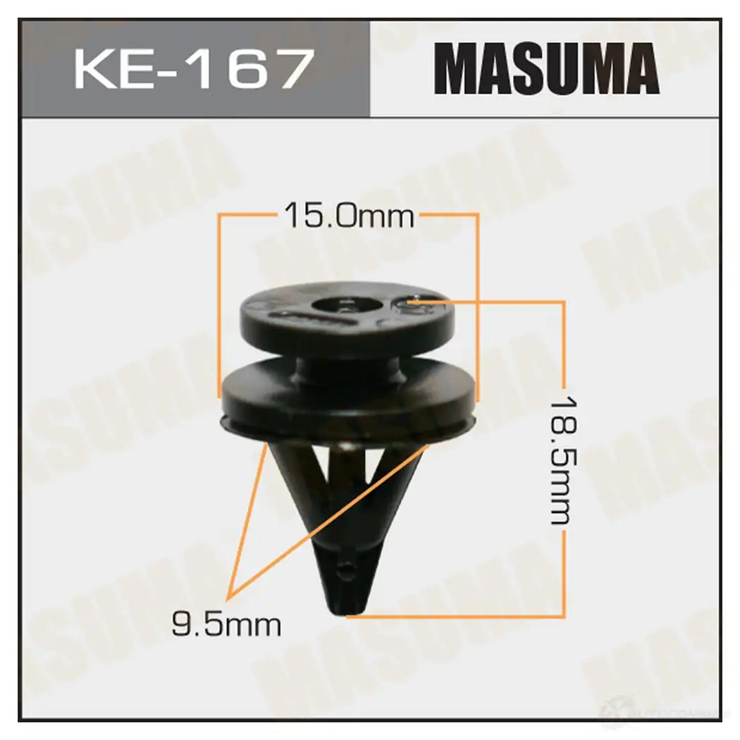 Клипса пластиковая MASUMA KE-167 1422886664 X3H 6XVO изображение 0