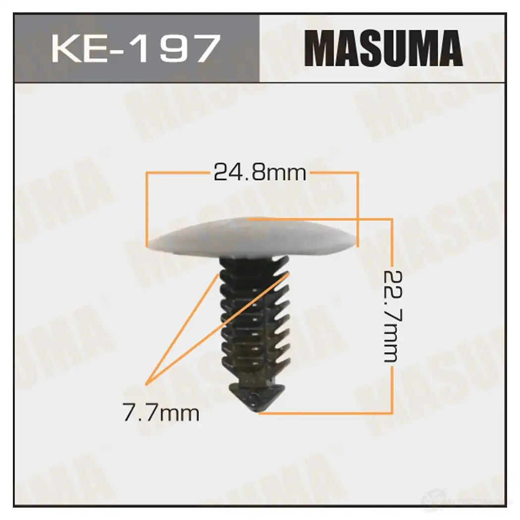 Клипса пластиковая MASUMA 1422886693 H6 ON2F KE-197
