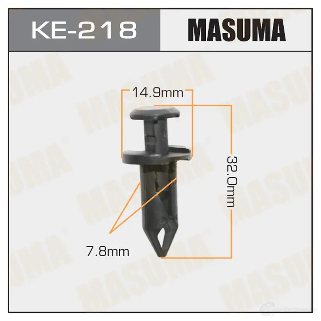 Клипса пластиковая MASUMA 1422886687 KBI BY KE-218