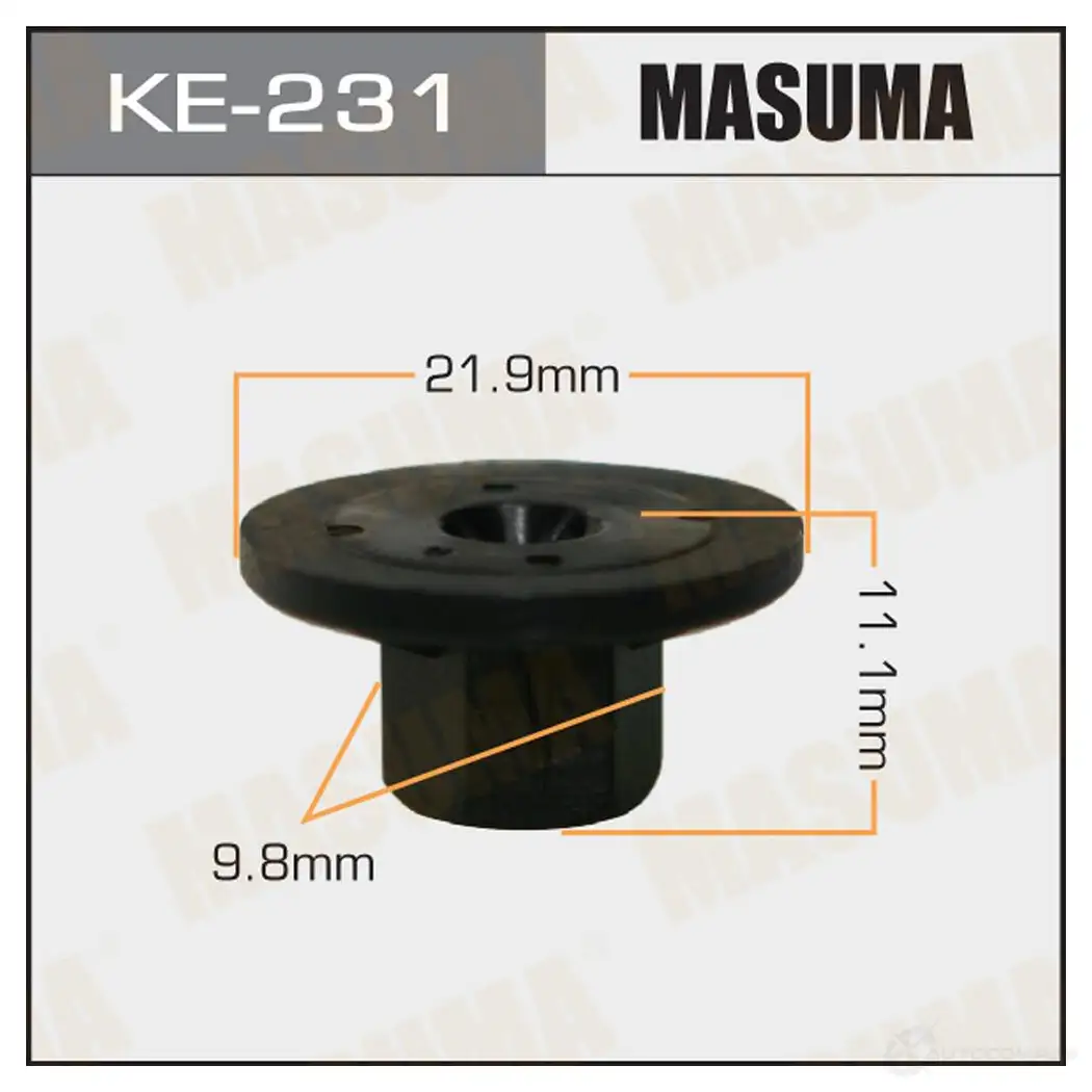 Клипса пластиковая MASUMA KE-231 1422886681 KN 54P
