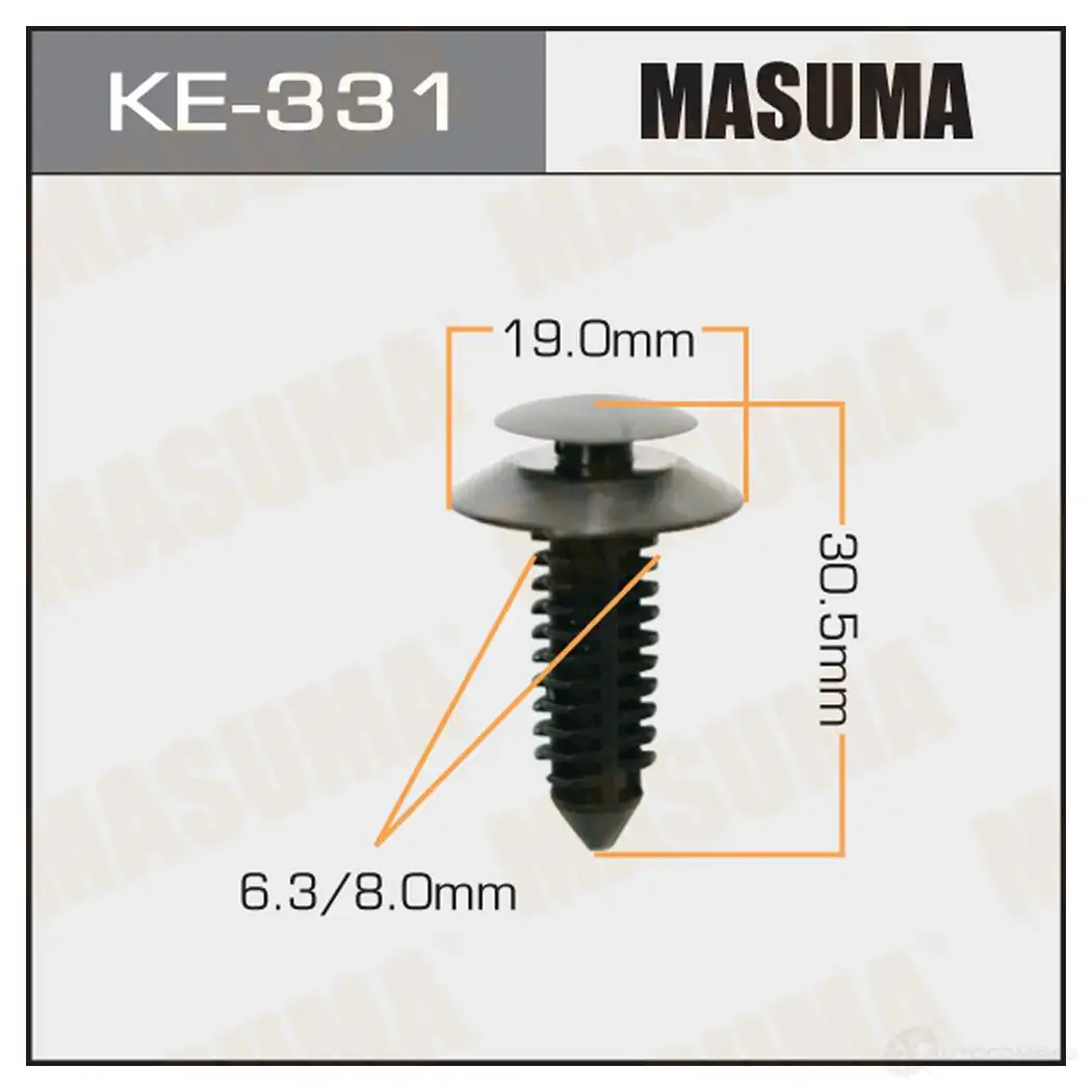 Клипса пластиковая MASUMA 1422887350 KE-331 K 3RS5