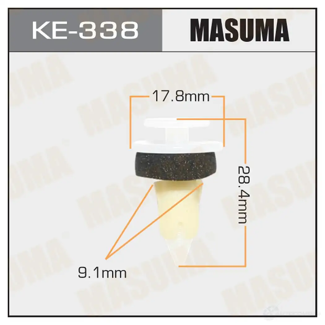 Клипса пластиковая MASUMA 08T9 RUC 1422886779 KE-338