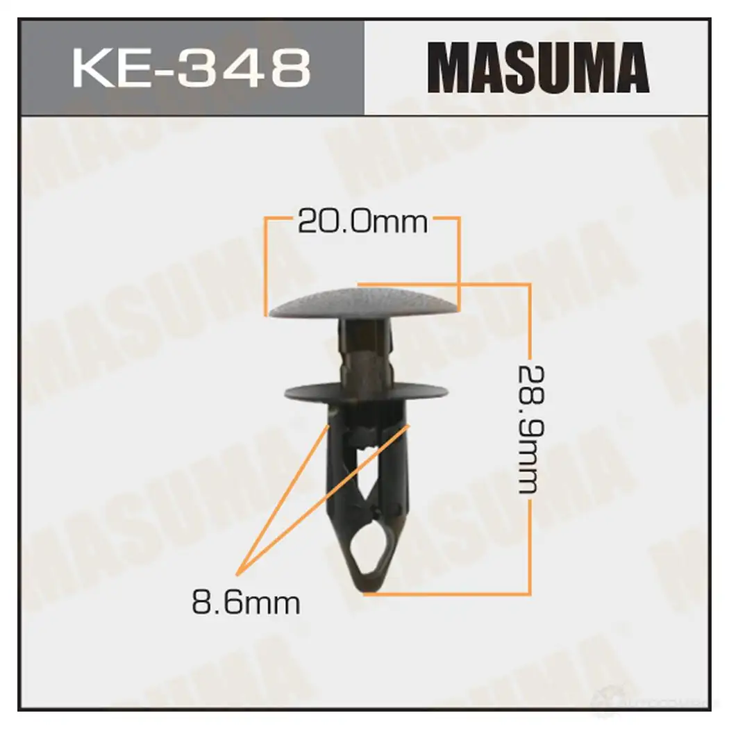 Клипса пластиковая MASUMA KE-348 906Q 0K 1422886772