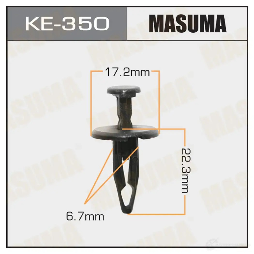 Клипса пластиковая MASUMA 7 MK7G KE-350 1422886770