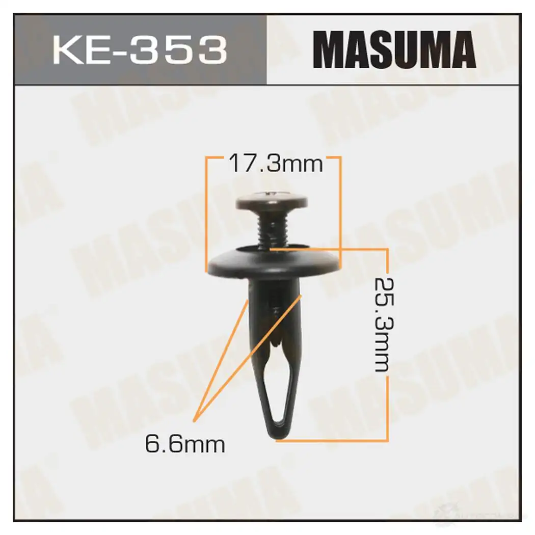 Клипса пластиковая MASUMA 3ZZ64 B KE-353 1422886767