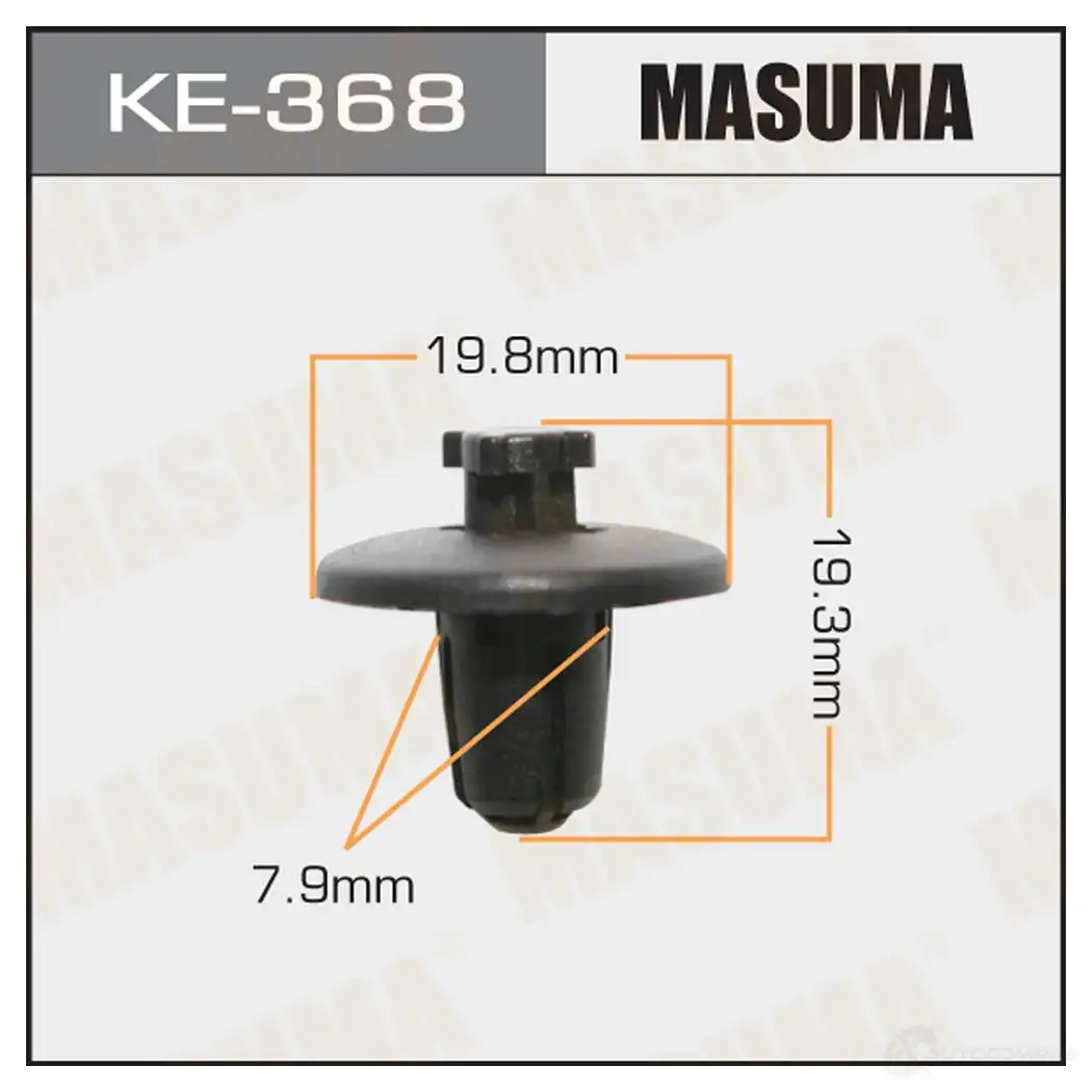 Клипса пластиковая MASUMA KE-368 RN 20B 1422886718