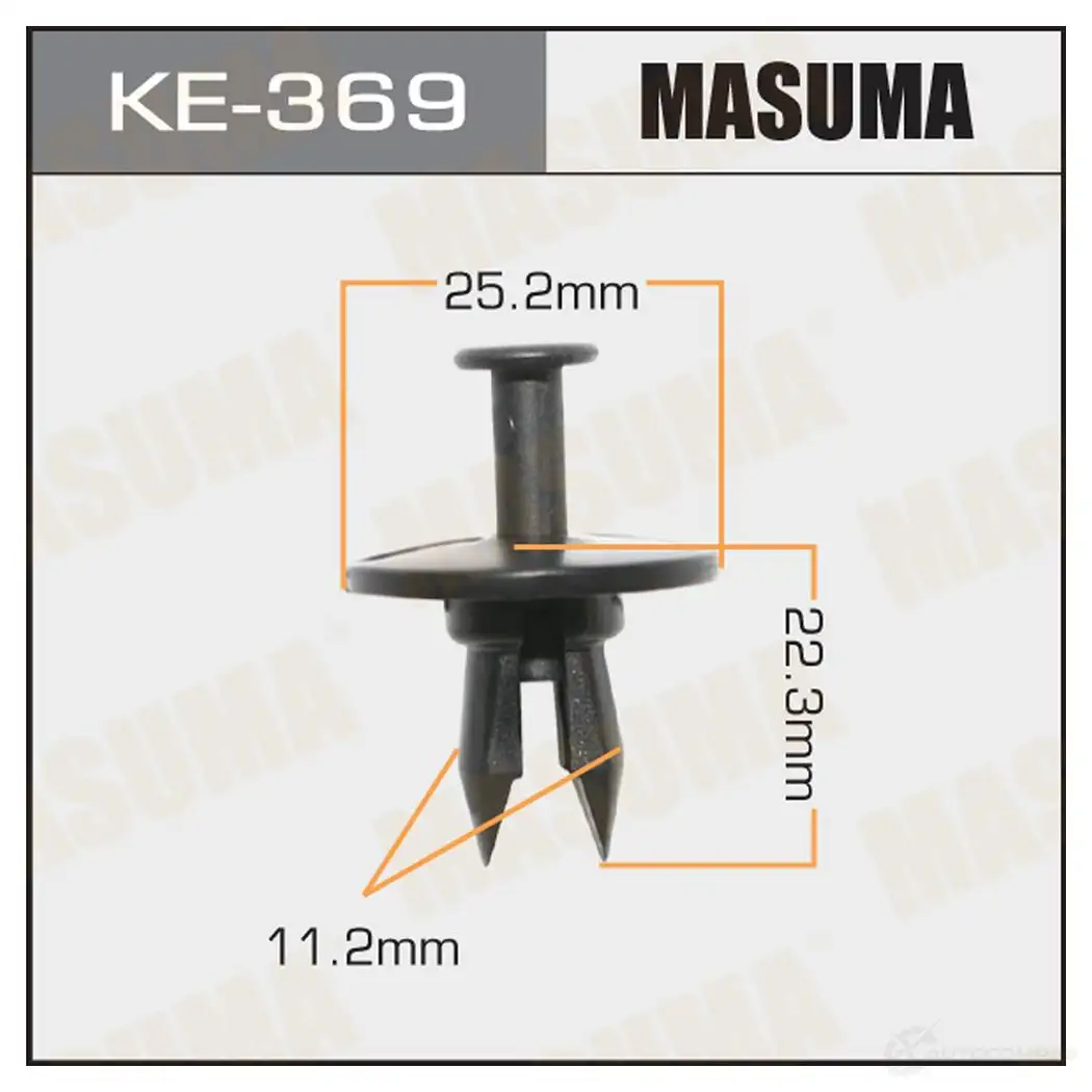 Клипса пластиковая MASUMA I8X CA 1422886717 KE-369