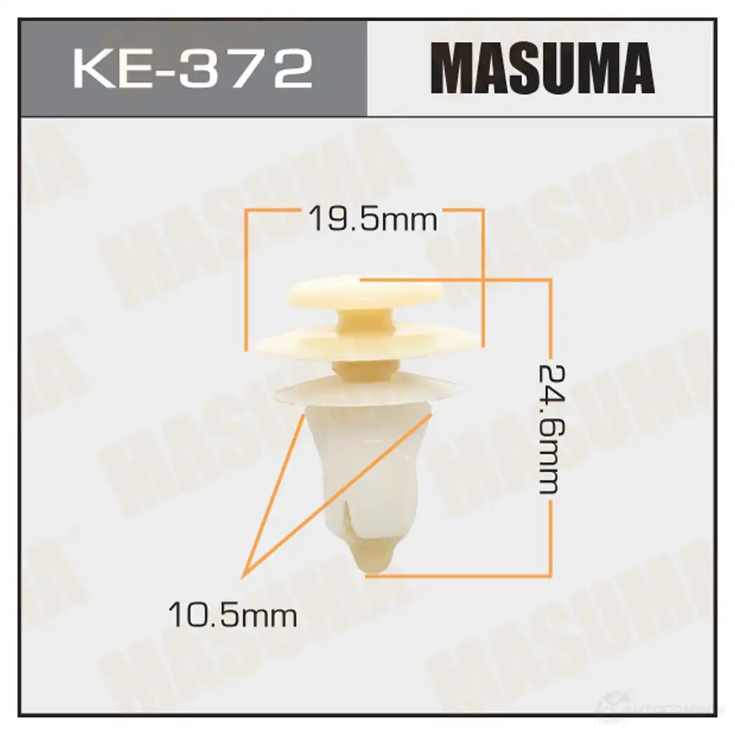 Клипса пластиковая MASUMA KE-372 1422886714 6MW PW