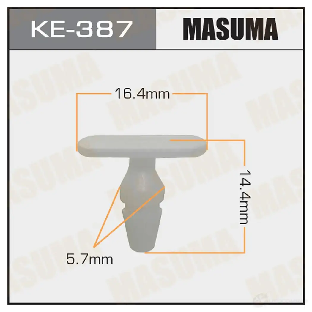Клипса пластиковая MASUMA KE-387 1422886701 SU2 8N3J