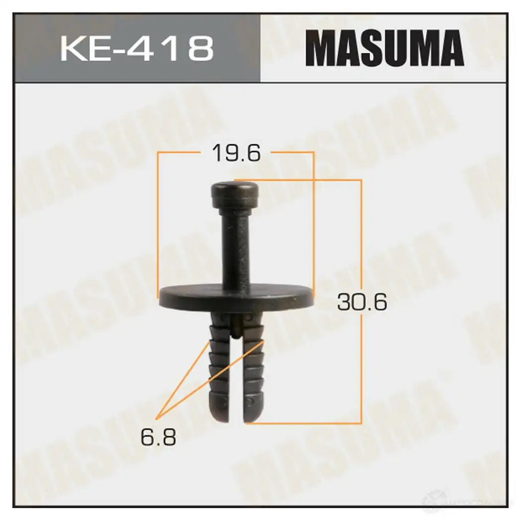 Клипса пластиковая MASUMA KE-418 1422886892 U4LM A4