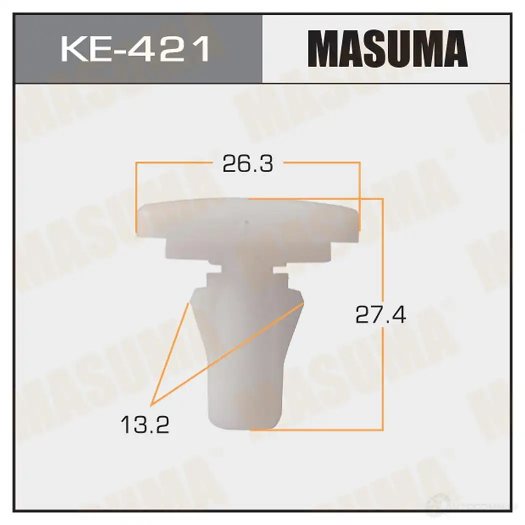 Клипса пластиковая MASUMA 1422886890 KE-421 ICI 6U