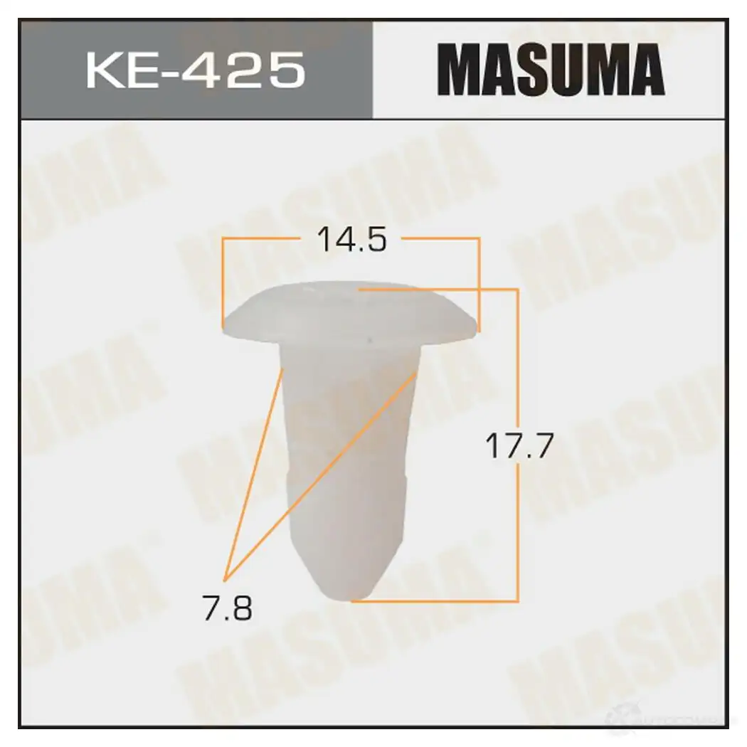 Клипса пластиковая MASUMA 1422886886 N7 RE0 KE-425