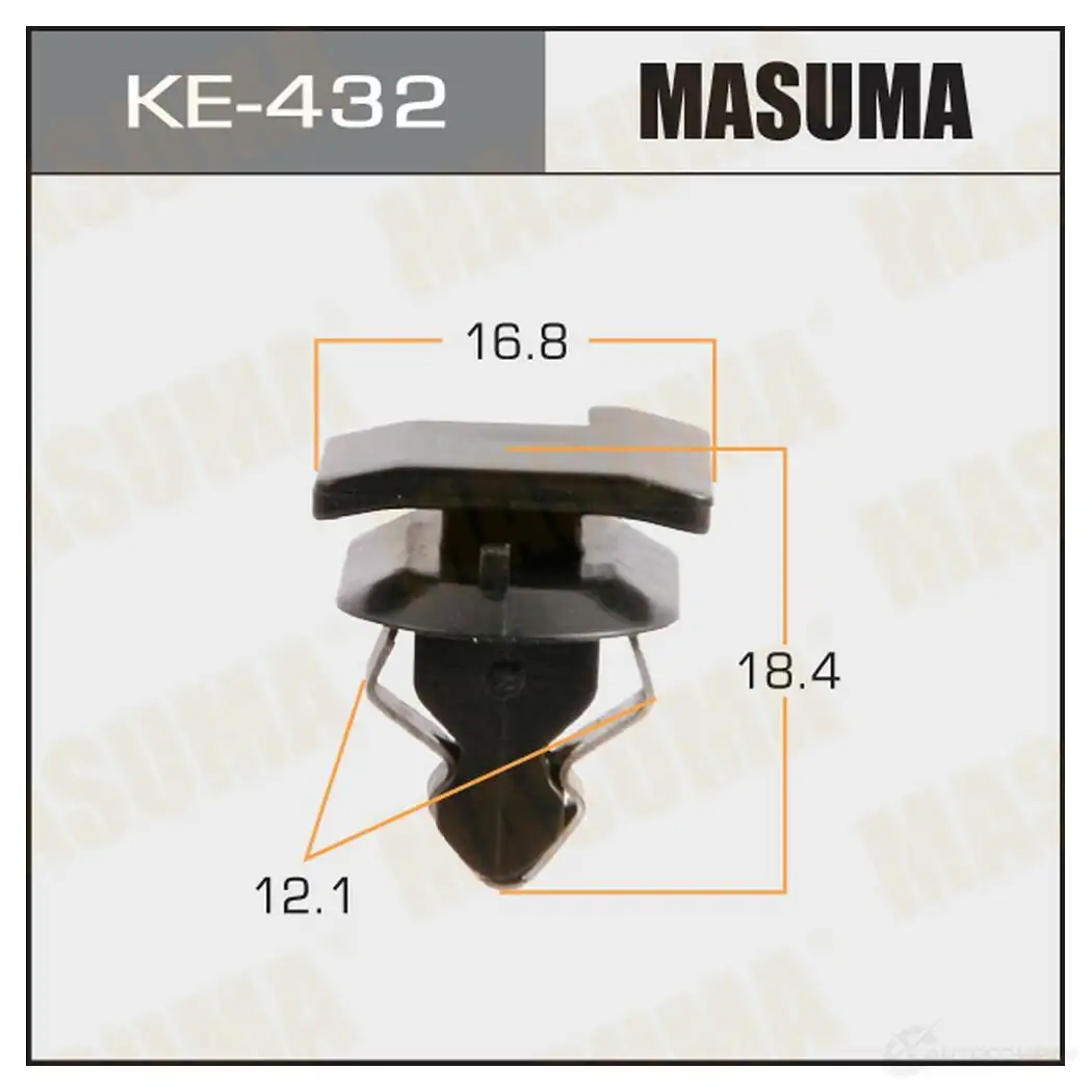 Клипса пластиковая MASUMA KE-432 GK16P VT 1422886879