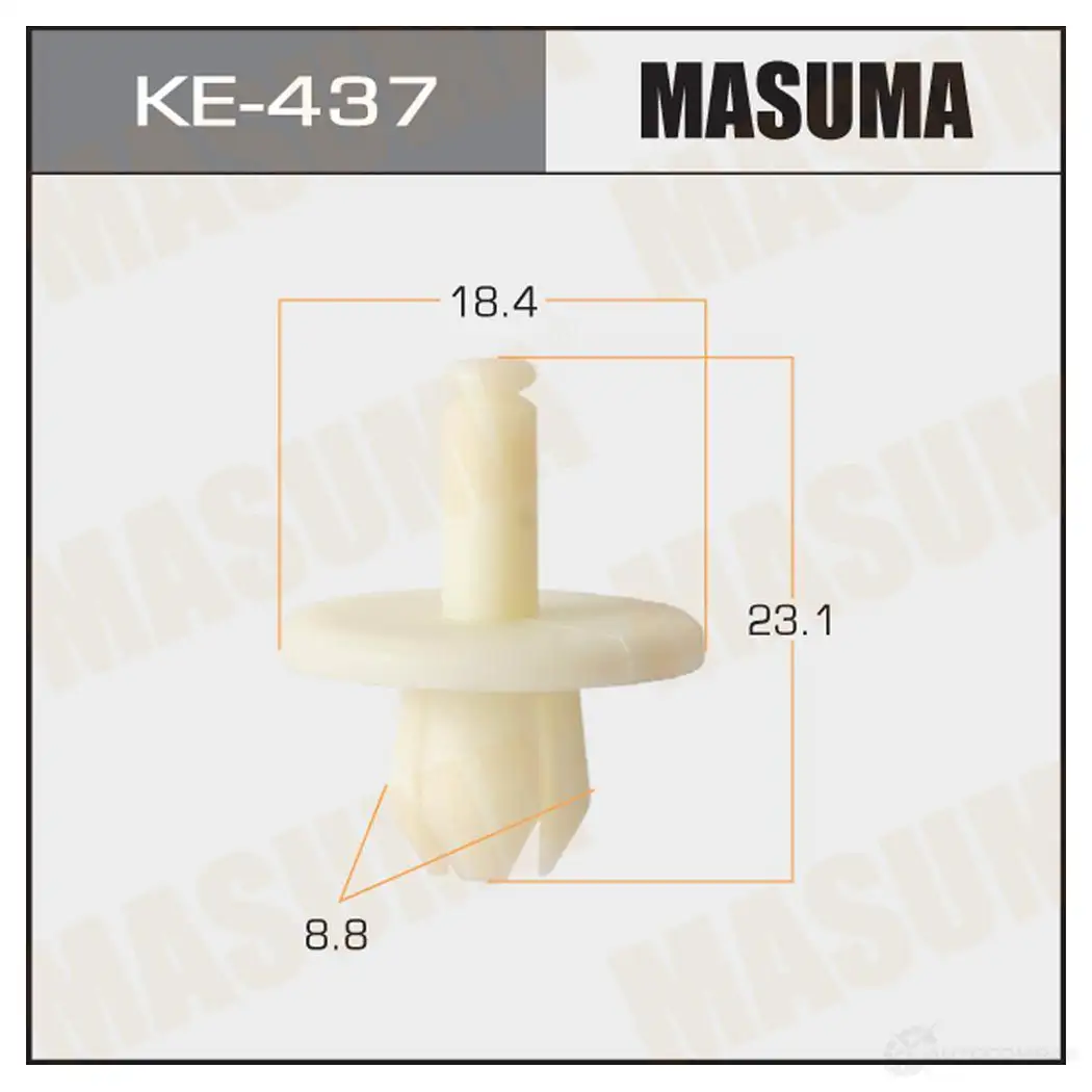Клипса пластиковая MASUMA 0E 2X22 KE-437 1422886994