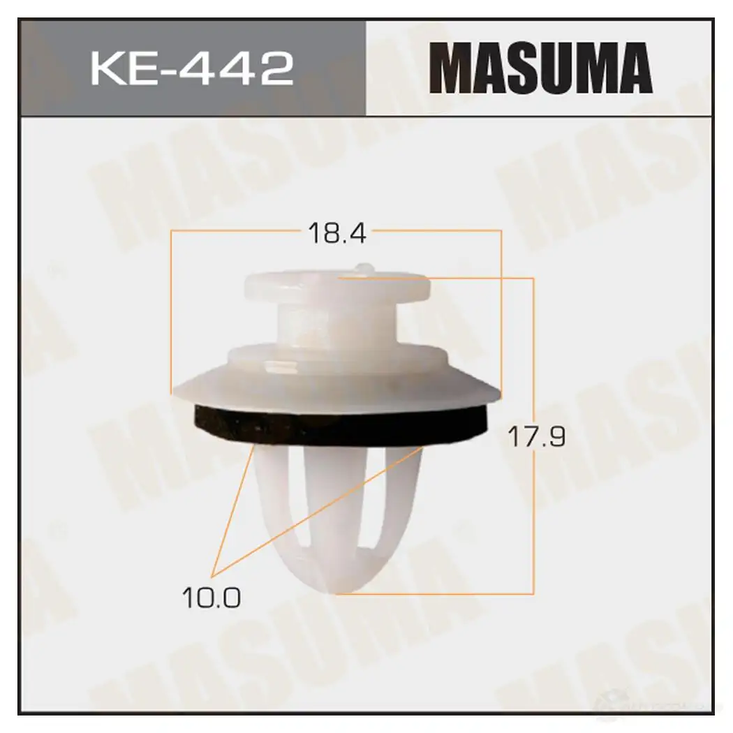 Клипса пластиковая MASUMA 1422886989 KE-442 3QA98 BE