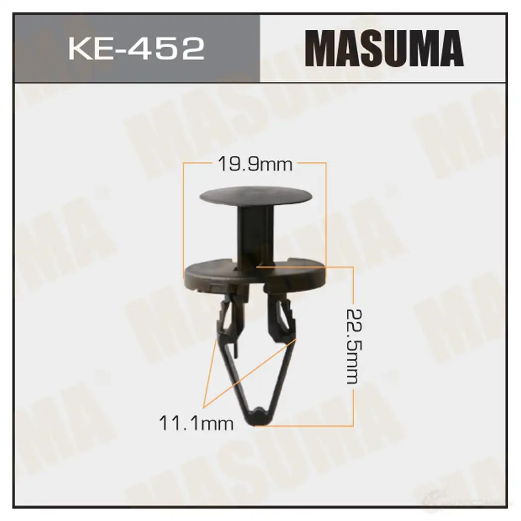 Клипса пластиковая MASUMA 1422887222 2 I7OA5W KE-452