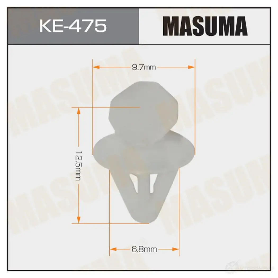 Клипса пластиковая MASUMA Y 1DRPF KE-475 1439697379