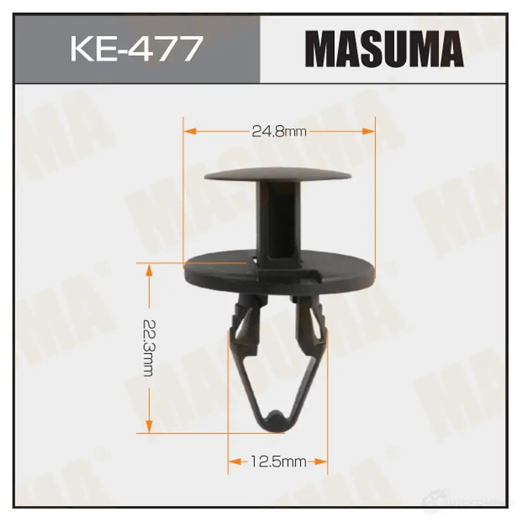 Клипса пластиковая MASUMA T 6HPC 1439697381 KE-477
