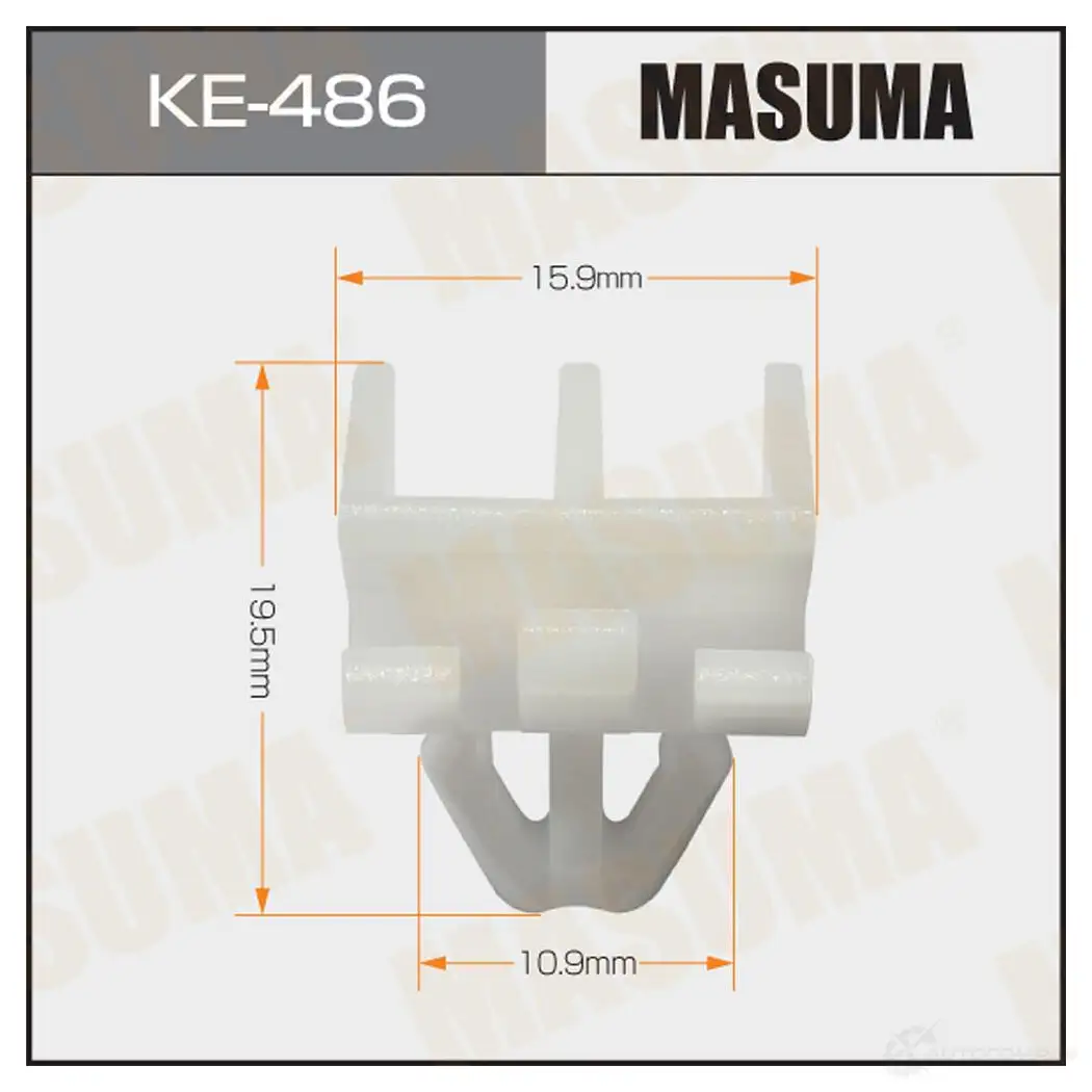 Клипса пластиковая MASUMA 1439697390 1Y4C BW5 KE-486