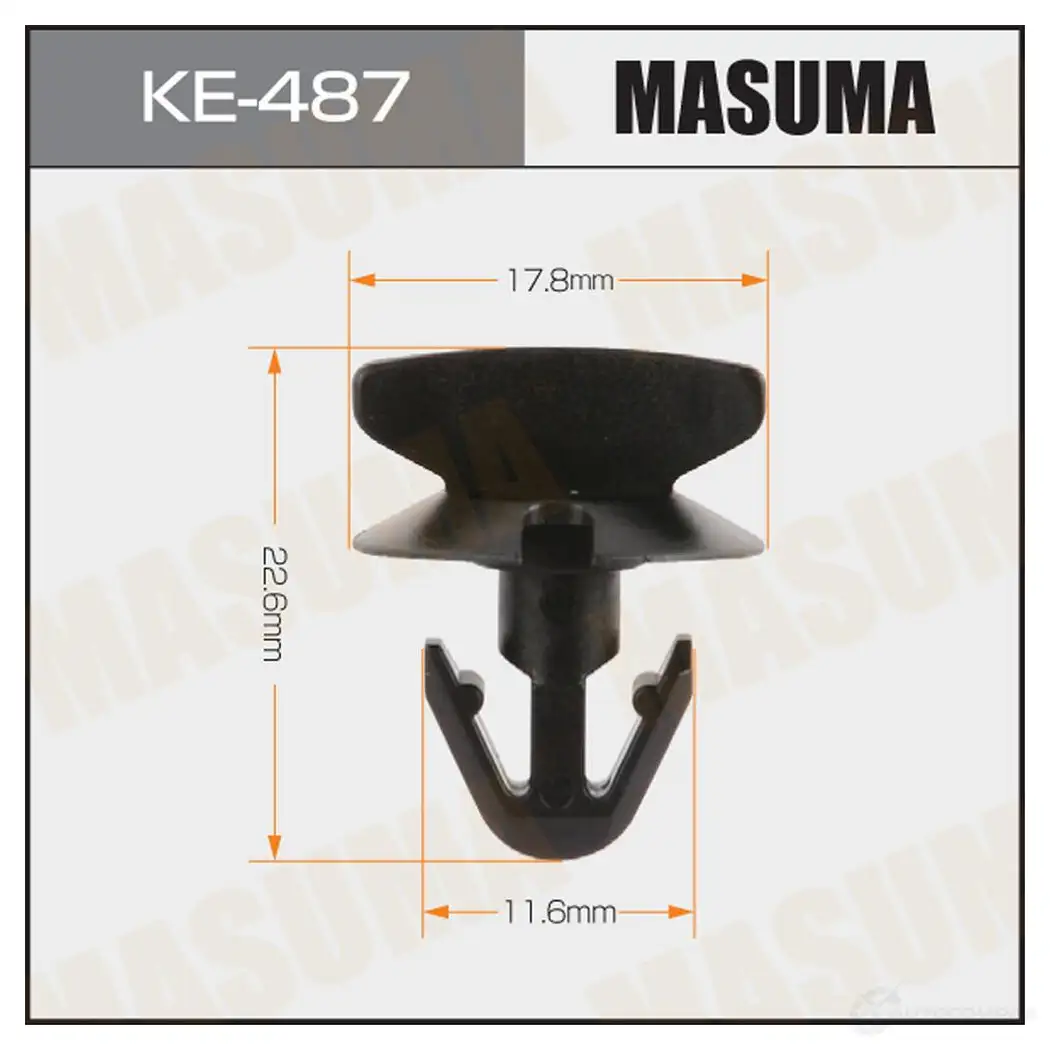 Клипса пластиковая MASUMA 4PVO 8L 1439697391 KE-487