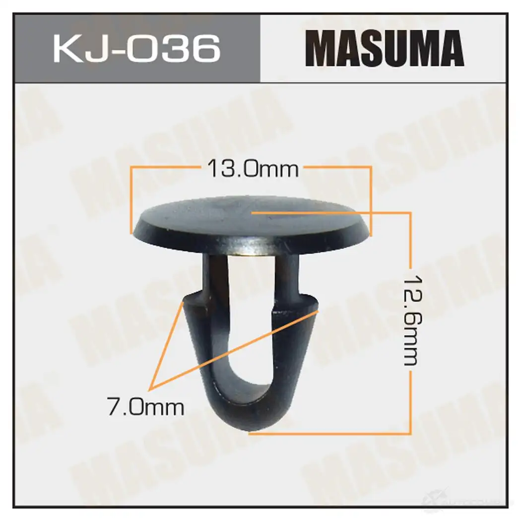 Клипса пластиковая MASUMA KJ-036 1422886750 HO4 OF