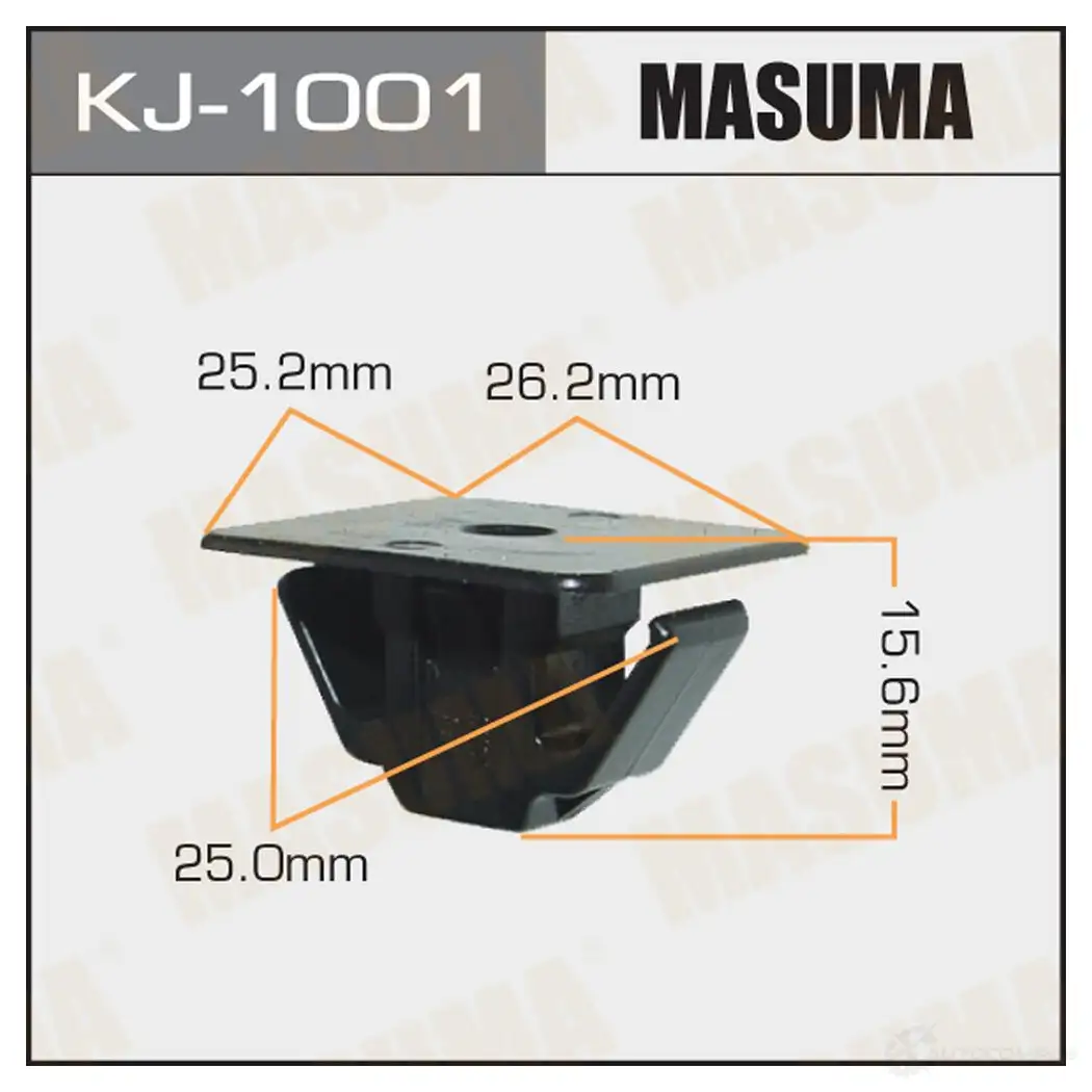 Клипса пластиковая MASUMA 1422887245 KJ-1001 YEW3 WB
