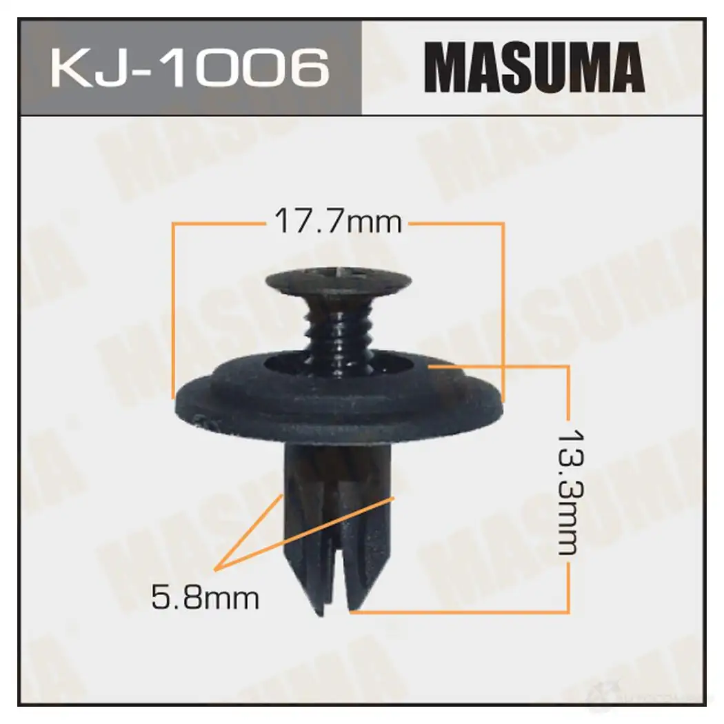 Клипса пластиковая MASUMA 1422886652 KJ-1006 09U0 N