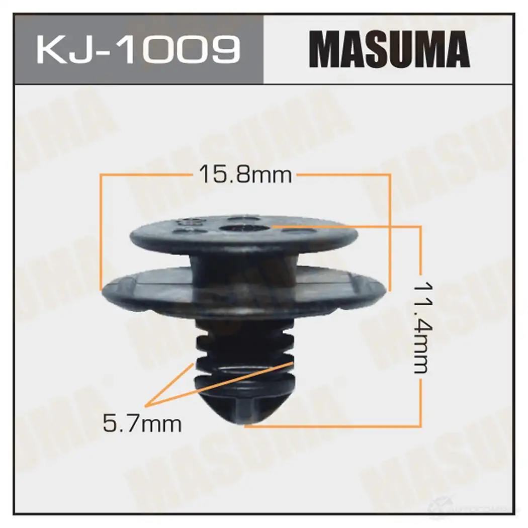 Клипса пластиковая MASUMA KJ-1009 1422886649 M MAC9