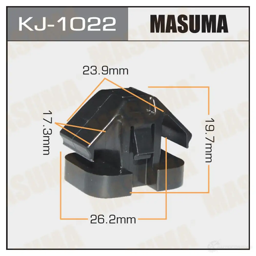 Клипса пластиковая MASUMA 1422886639 KJ-1022 1WD IO