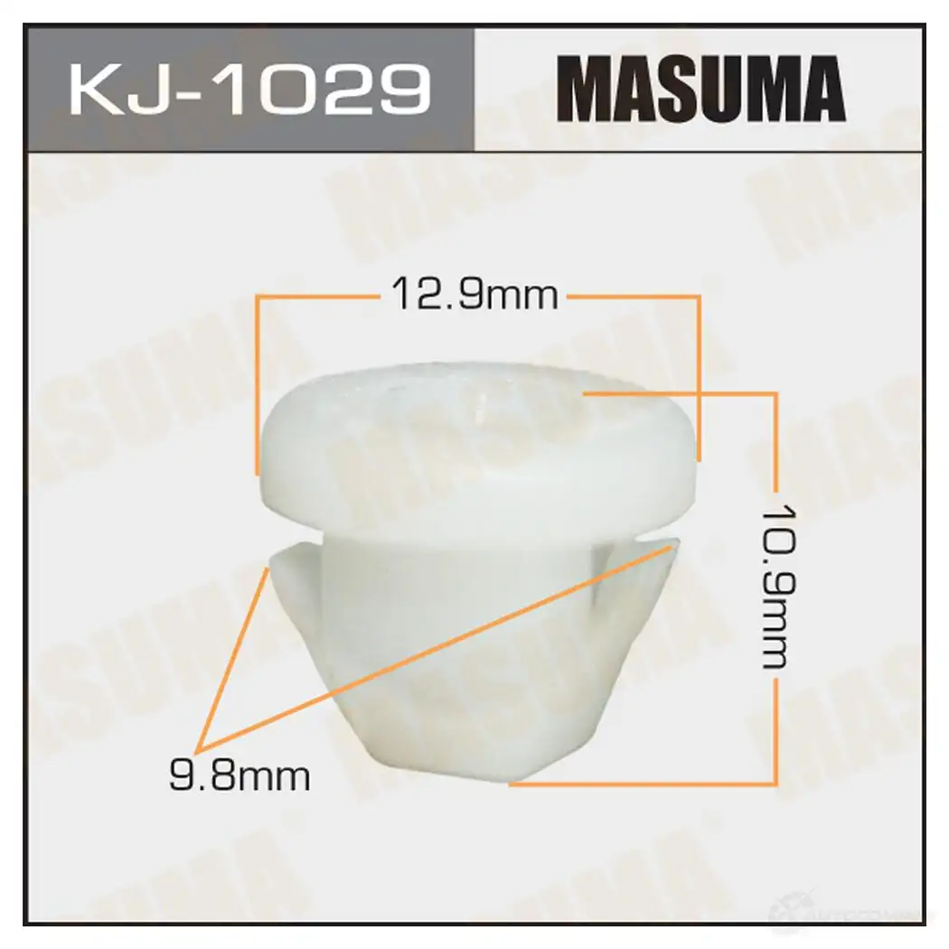 Клипса пластиковая MASUMA KJ-1029 W NROZ 1422886633