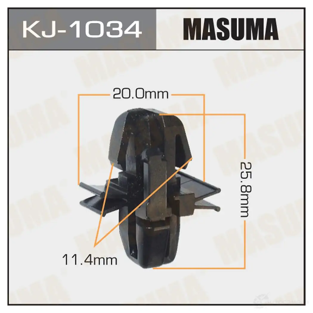 Клипса пластиковая MASUMA 1422886627 KJ-1034 64I FC