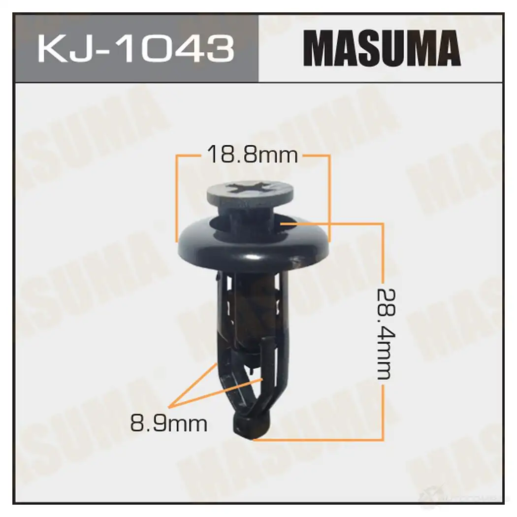 Клипса пластиковая MASUMA 1422886479 KJ-1043 M X5NU3B