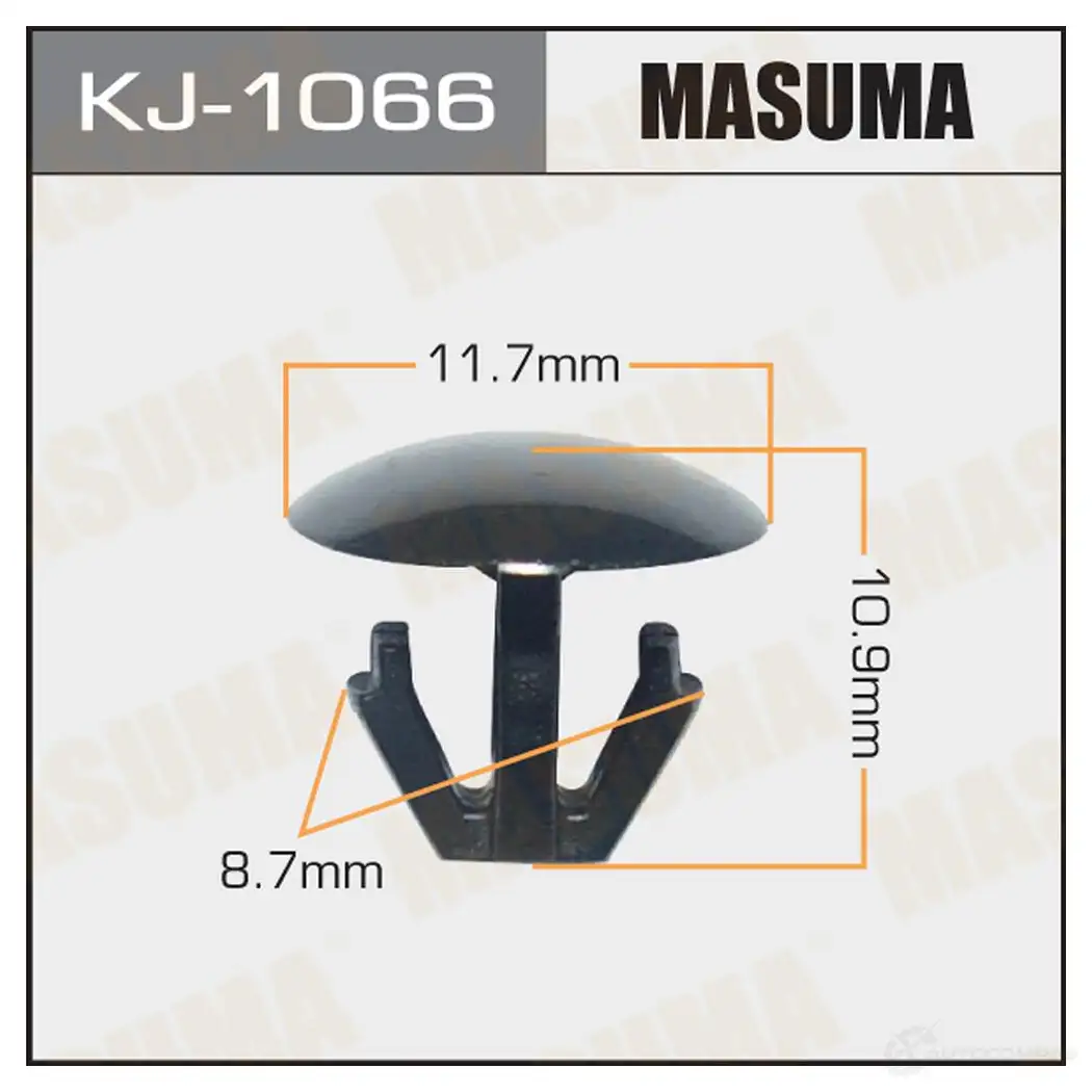 Клипса пластиковая MASUMA 1422886462 KJ-1066 A72G F2P