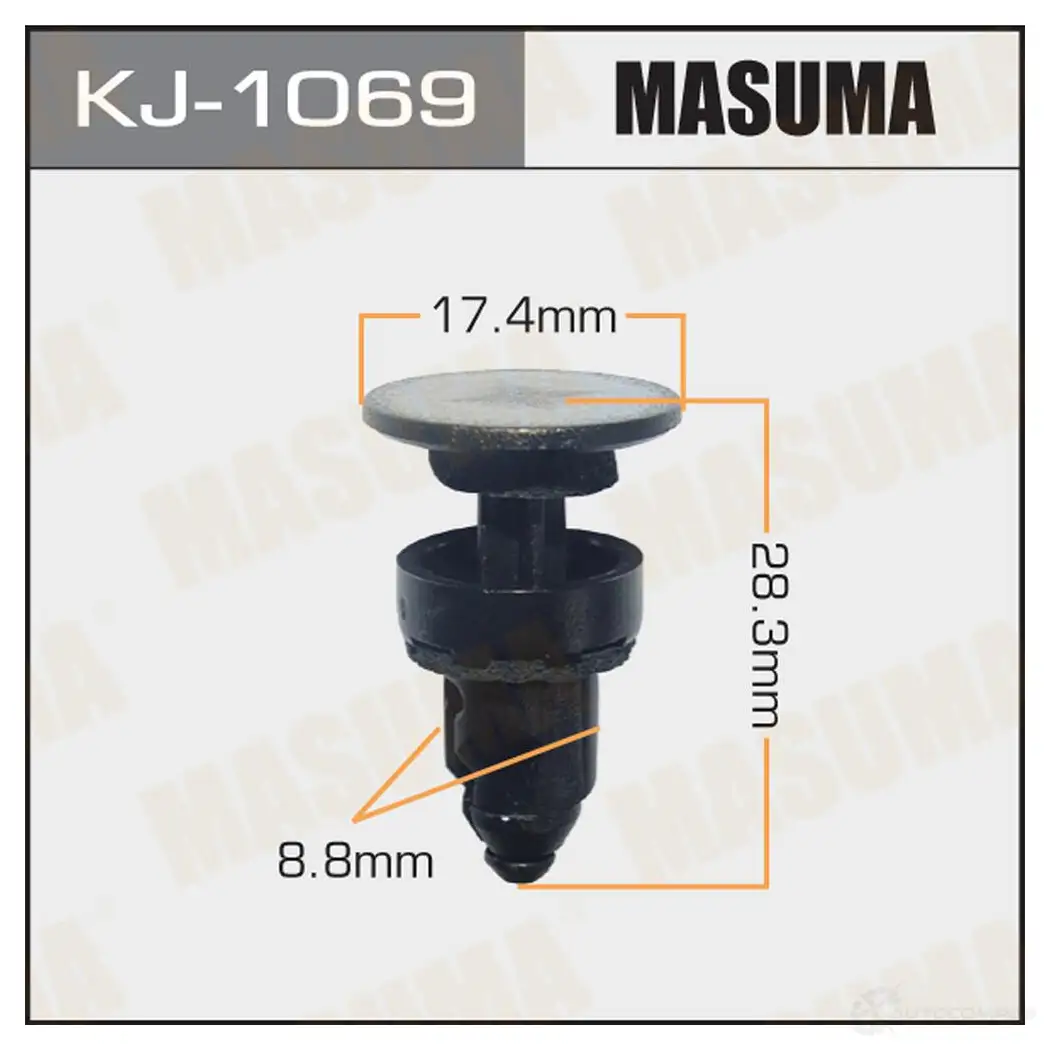 Клипса пластиковая MASUMA 1422887233 KJ-1069 6L12U E