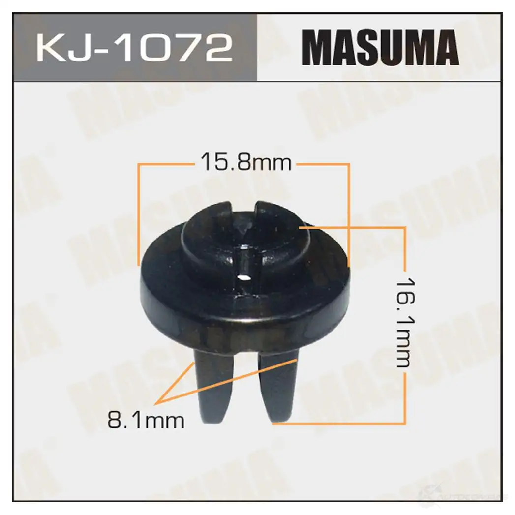 Клипса пластиковая MASUMA KJ-1072 LP9R L 1422887232