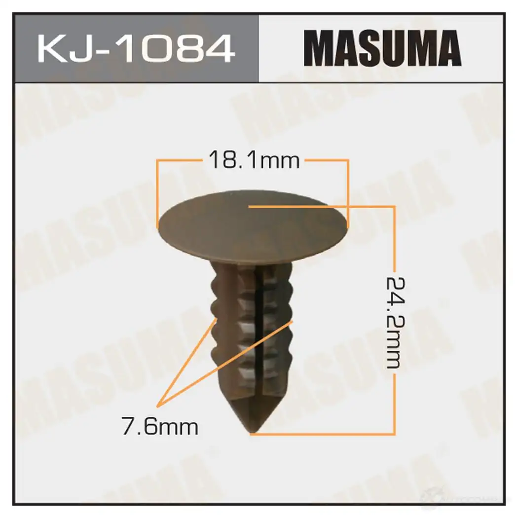 Клипса пластиковая MASUMA KJ-1084 1422886490 ADRF3 PM