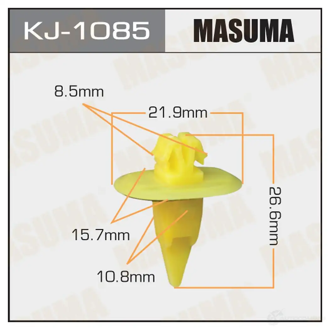 Клипса пластиковая MASUMA 1422886489 KJ-1085 35 GBJV