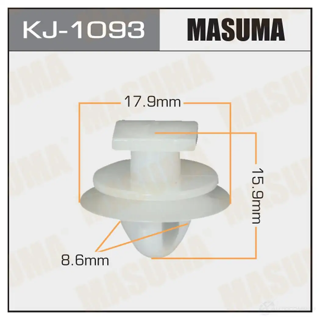Клипса пластиковая MASUMA 3 5G2W3 1422886484 KJ-1093