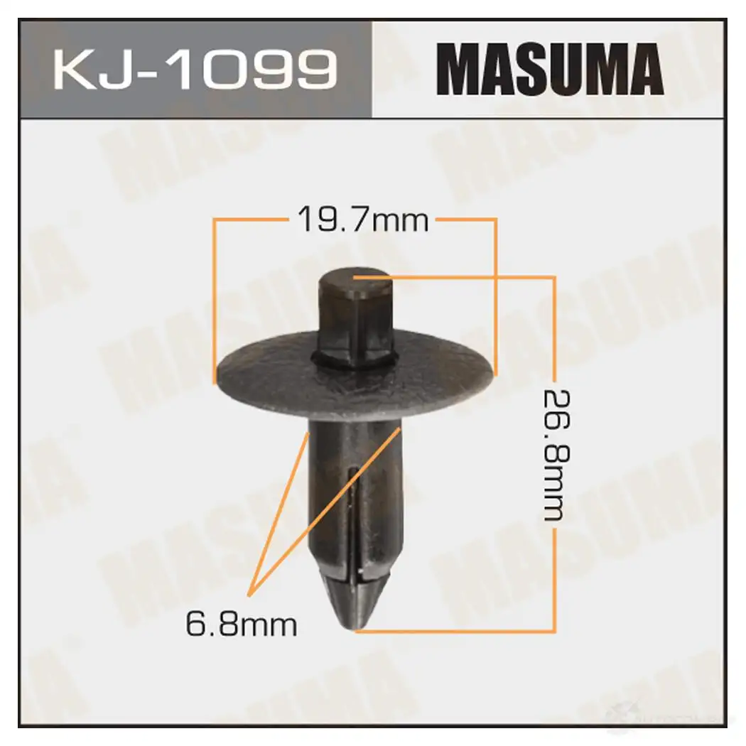 Клипса пластиковая MASUMA 1422886520 NV6D UKZ KJ-1099