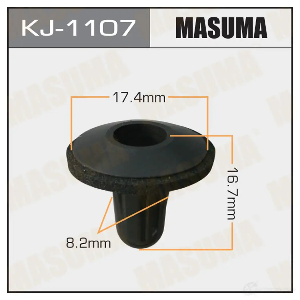 Клипса пластиковая MASUMA 9GA 28I KJ-1107 1422886517