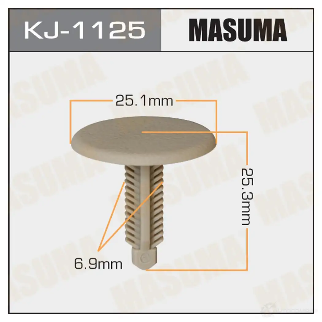 Клипса пластиковая MASUMA CB6L UBC 1422887256 KJ-1125