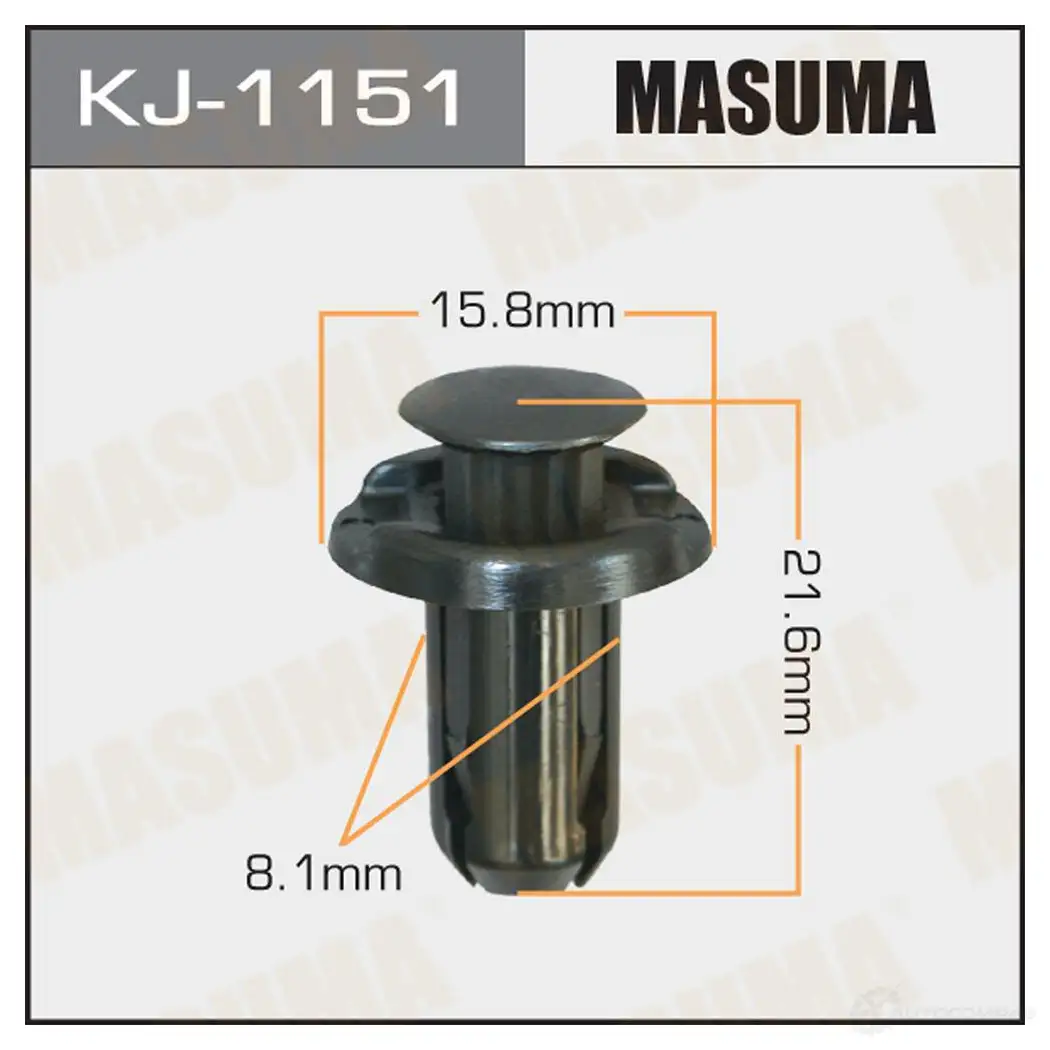 Клипса пластиковая MASUMA 1422886617 P D71VE KJ-1151