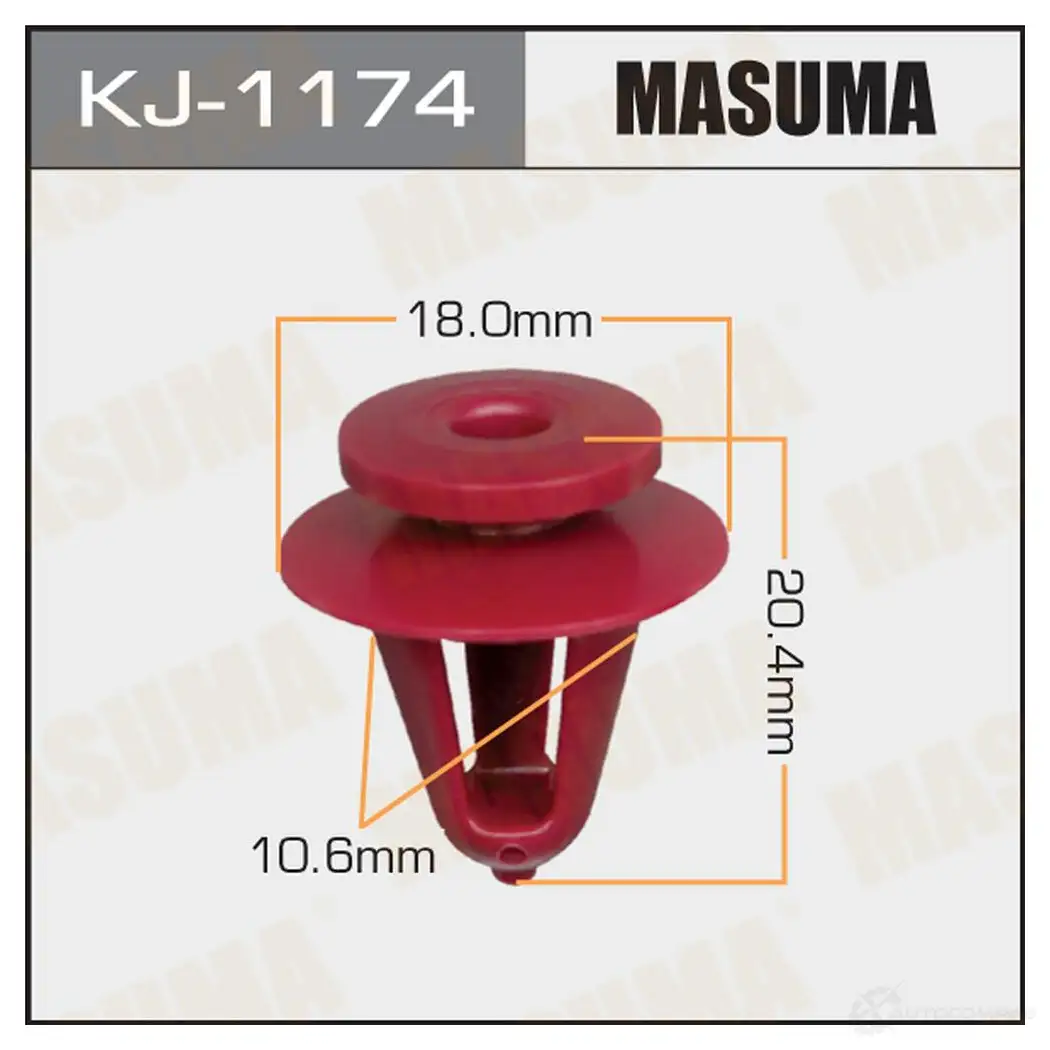 Клипса пластиковая MASUMA KJ-1174 PNZP 2 1422886604