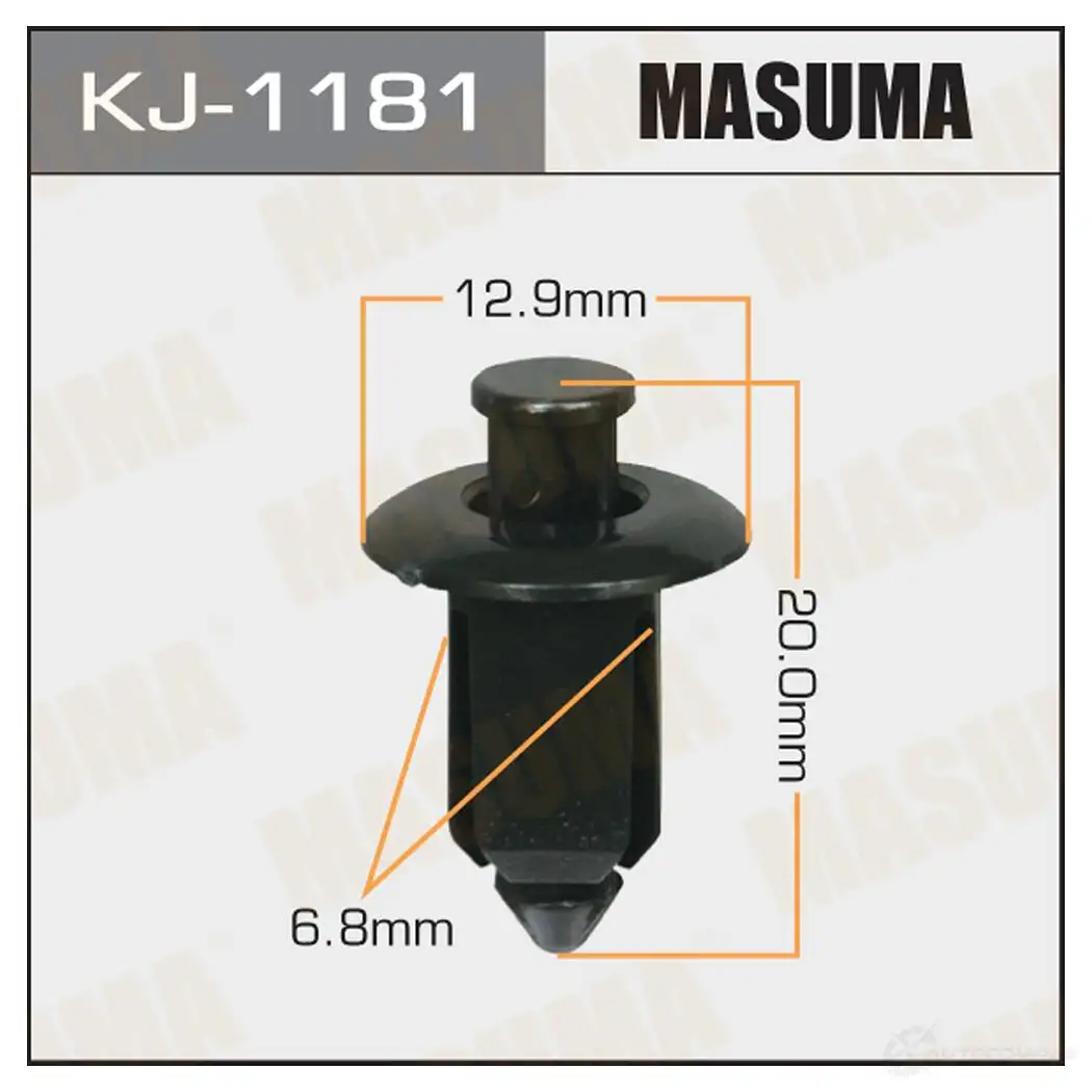 Клипса пластиковая MASUMA 1422887285 KJ-1181 NL7J SB4