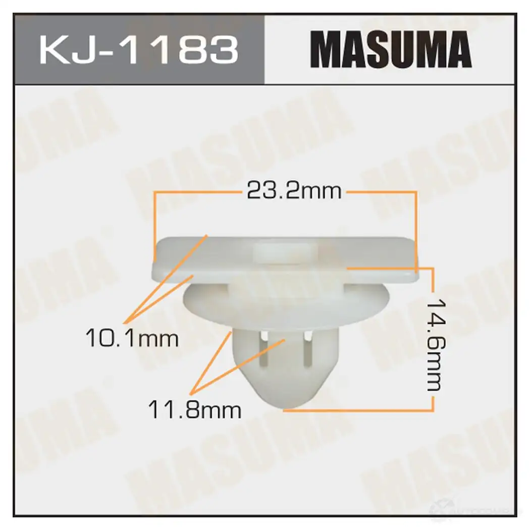 Клипса пластиковая MASUMA 1422887283 KJ-1183 81ZJ4 P