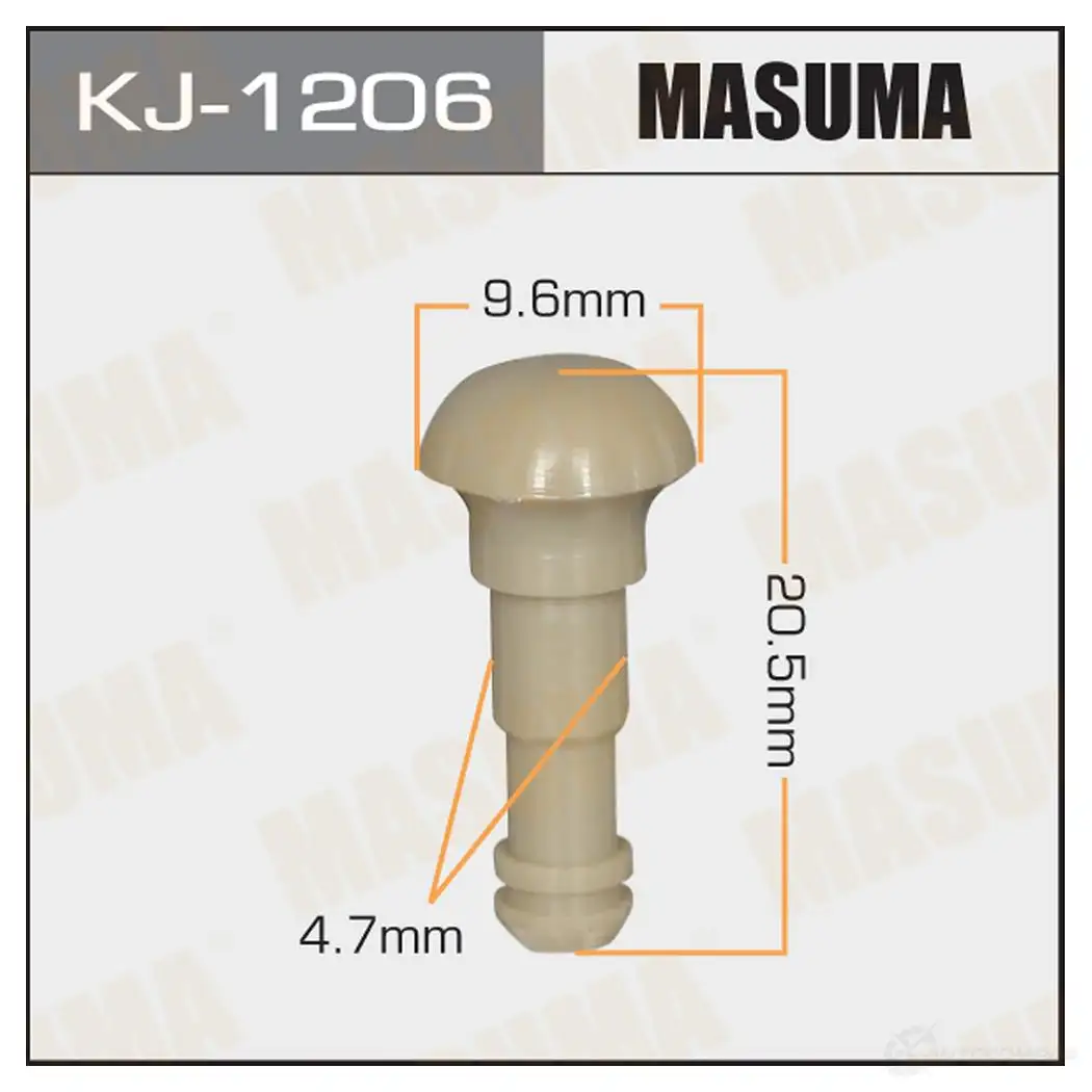 Клипса пластиковая MASUMA KJ-1206 1422886590 7NB GL