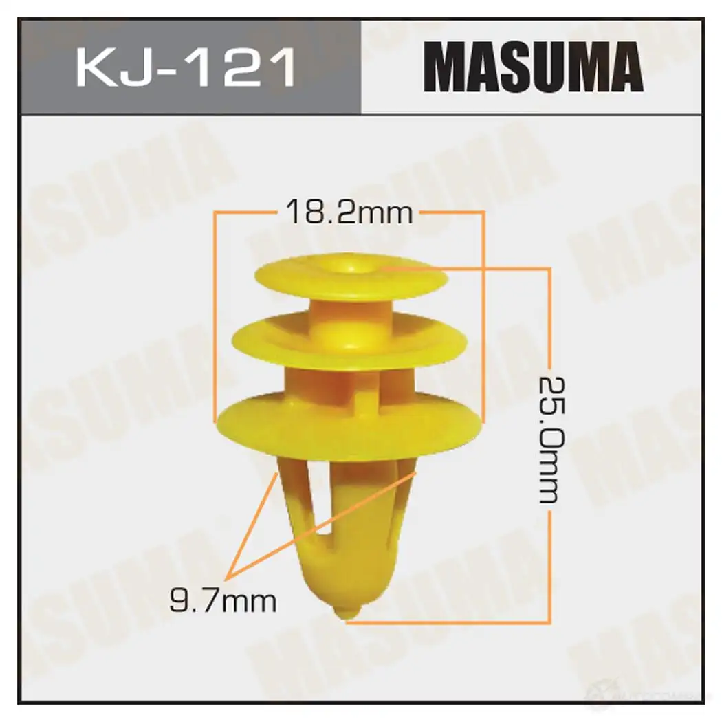 Клипса пластиковая MASUMA 1422886588 KJ-121 L X540