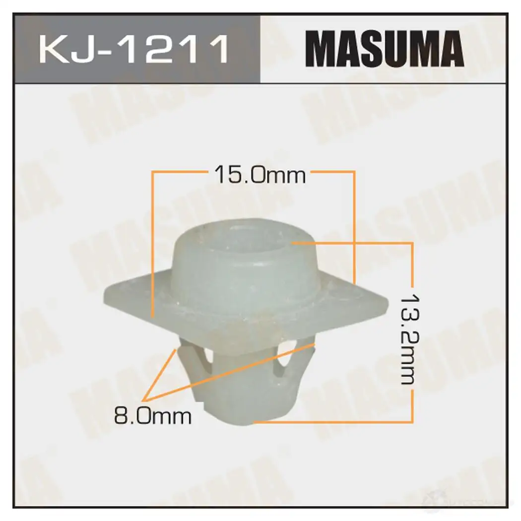Клипса пластиковая MASUMA 1422886587 KJ-1211 Q PKNTUV