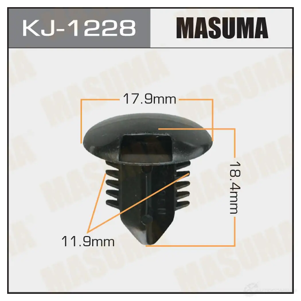 Клипса пластиковая MASUMA 1422887274 39G1 3V KJ-1228